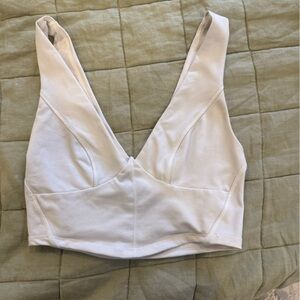 Free people movement white cropped tank